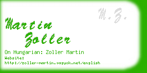 martin zoller business card